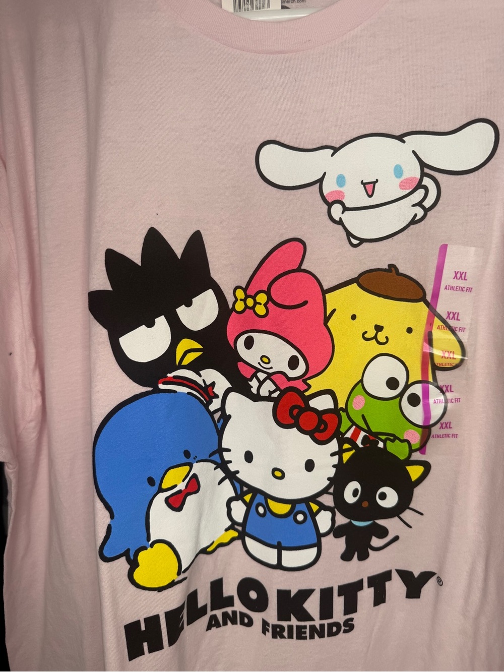 Hello Kitty & Friends Pink Graphic Tee 2XL Kawaii Sanrio Cotton - Picture 3 of 7